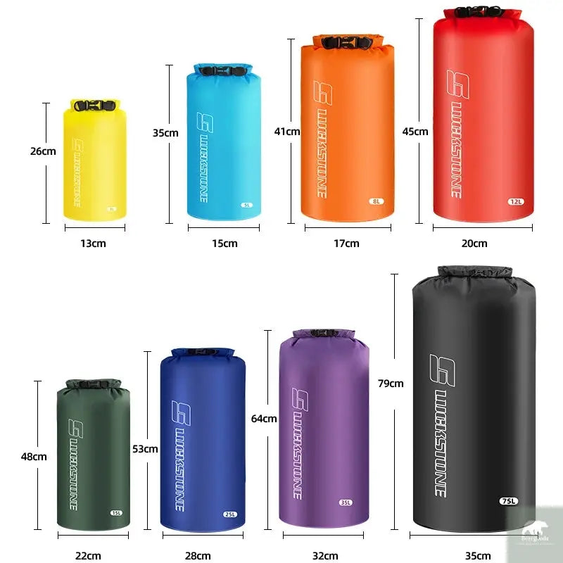 3/5/8/12/15/25/35/75L Waterproof Dry Bag Sack Ultralight Drifting Swimming Clothes Storage Bag Rafting Kayaking Sport Bag Beargoods