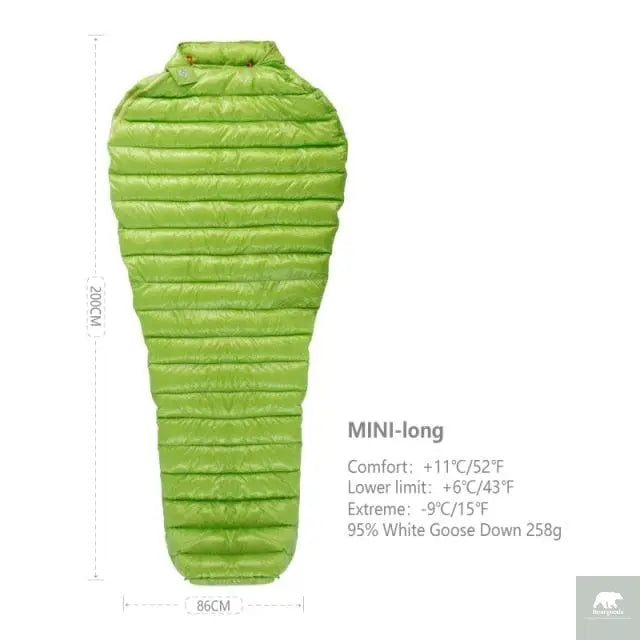 MINI Ultralight Goose Down Mummy 4 Season - Beargoods MINI Ultralight Goose Down Mummy 4 Season Beargoods.co.uk  161.99 Beargoods