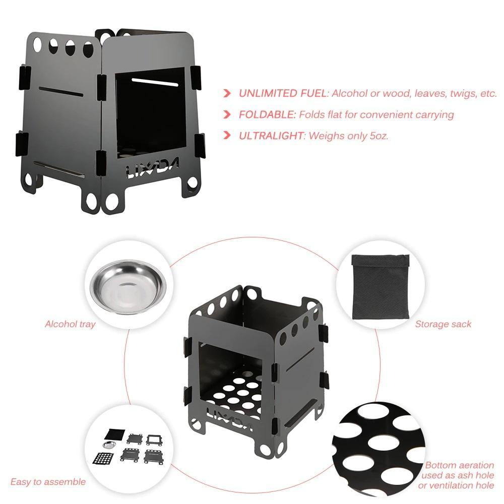 Lightweight Camping Wood Stove  Folding Titanium - Beargoods Lightweight Camping Wood Stove  Folding Titanium Beargoods.co.uk  26.99 Beargoods