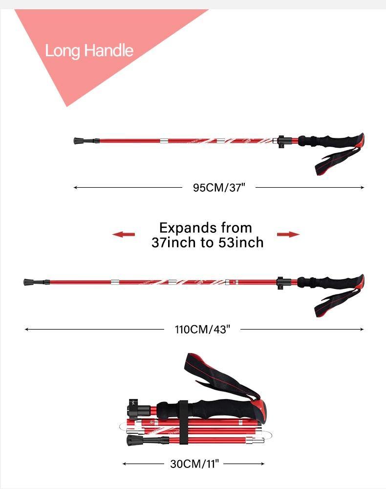 2 Piece Ultralight Trekking Poles Foldable - Beargoods 2 Piece Ultralight Trekking Poles Foldable Beargoods.co.uk  34.99 Beargoods