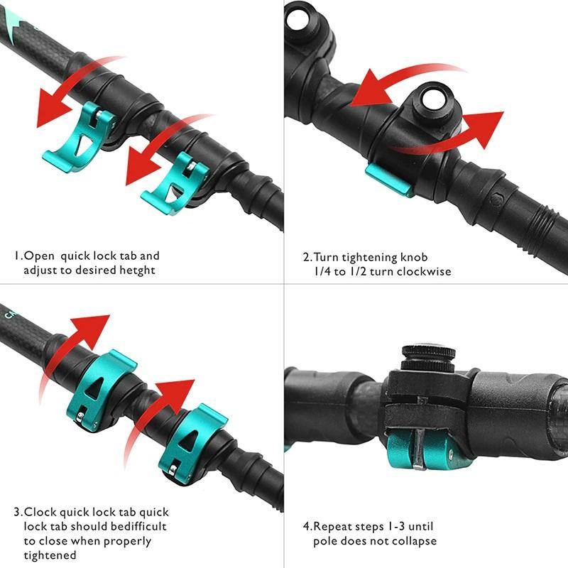 Carbon Fibre Quick Lock Telescope Pole Pair - Beargoods Carbon Fibre Quick Lock Telescope Pole Pair Beargoods.co.uk  54.99 Beargoods