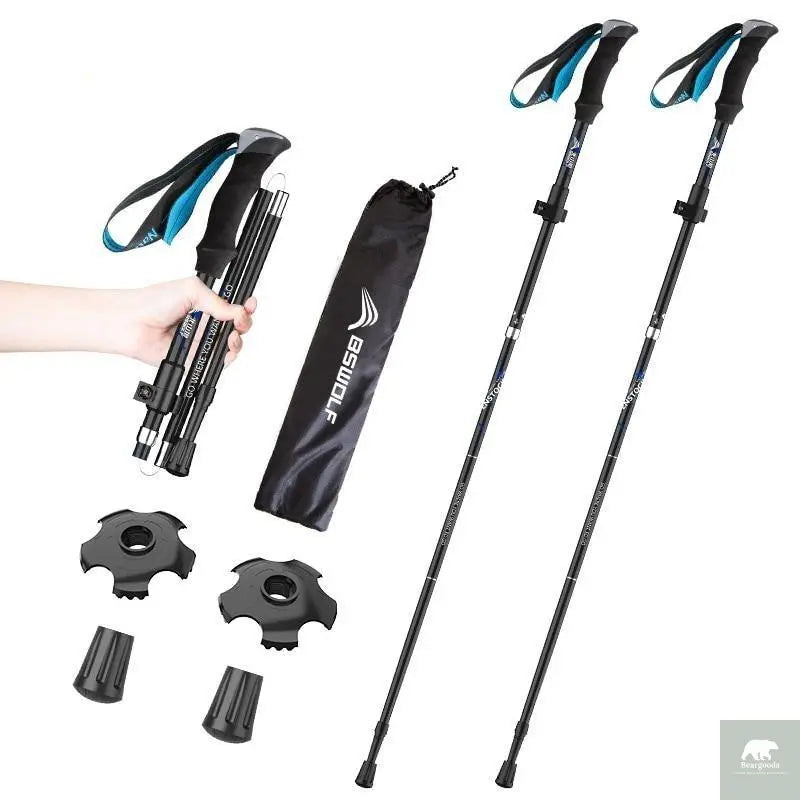 2 Piece Ultralight Trekking Poles Foldable - Beargoods 2 Piece Ultralight Trekking Poles Foldable Beargoods.co.uk  34.99 Beargoods
