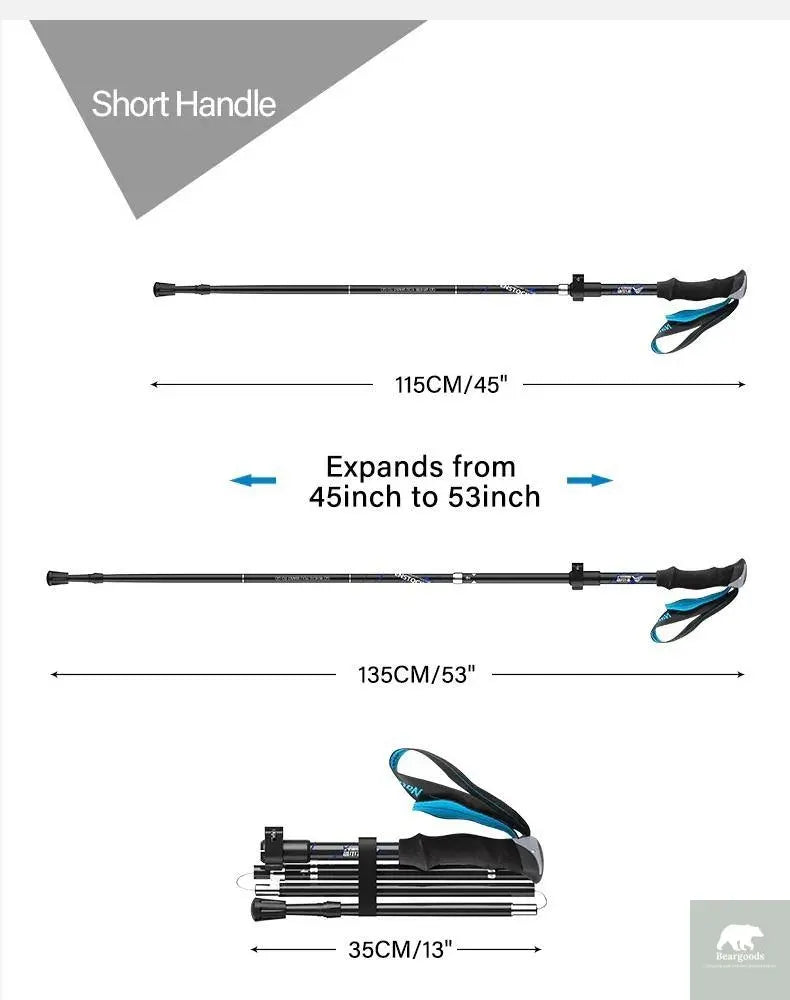 2 Piece Ultralight Trekking Poles Foldable - Beargoods 2 Piece Ultralight Trekking Poles Foldable Beargoods.co.uk  34.99 Beargoods