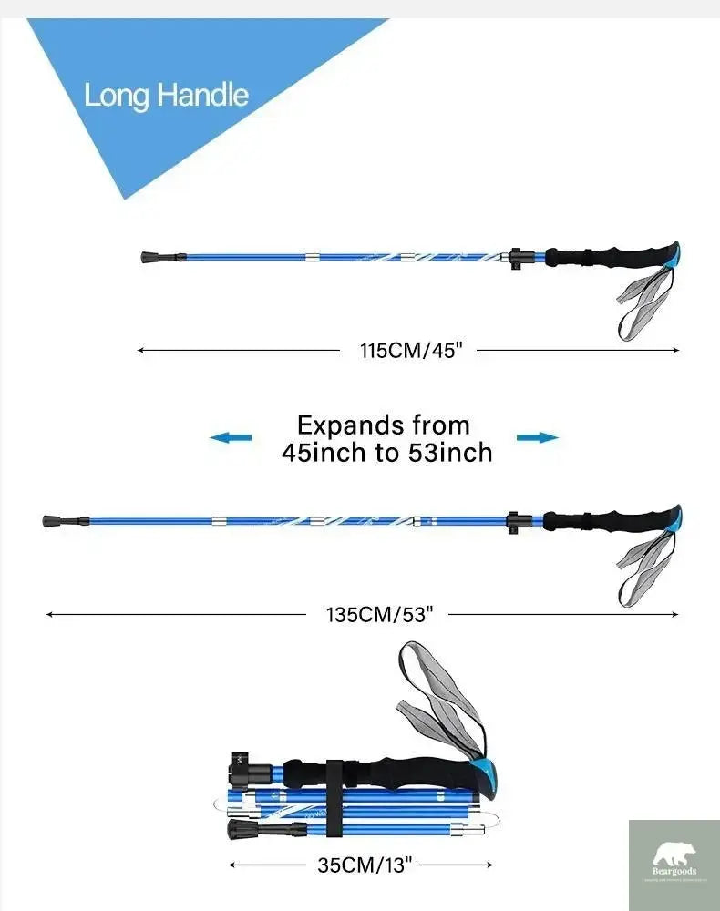 2 Piece Ultralight Trekking Poles Foldable - Beargoods 2 Piece Ultralight Trekking Poles Foldable Beargoods.co.uk  34.99 Beargoods