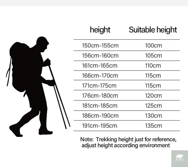 2 Piece Ultralight Trekking Poles Foldable - Beargoods 2 Piece Ultralight Trekking Poles Foldable Beargoods.co.uk  34.99 Beargoods