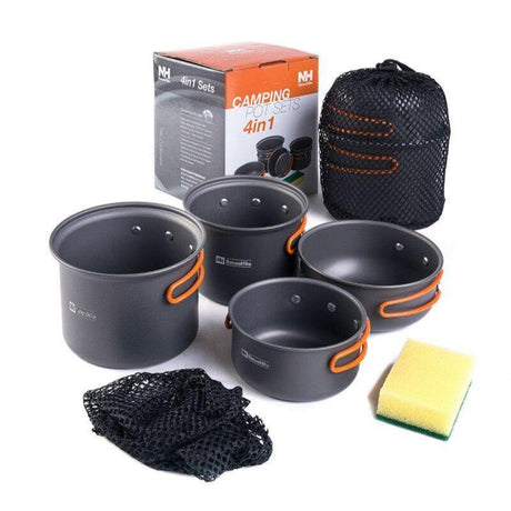 Camping Pot Set 4 In 1 - Beargoods Camping Pot Set 4 In 1 Beargoods.co.uk Kitchen 39.99 Beargoods